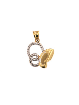 Yellow gold butterfly pendant AGD03-05