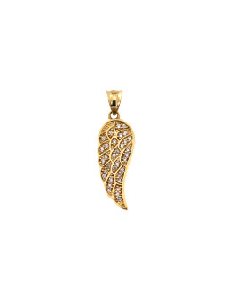 Yellow gold wing pendant...