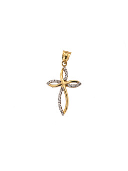 Yellow gold cross pendant...