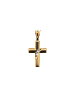 Yellow gold cross pendant...