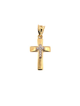 Yellow gold cross pendant...