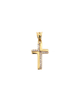 Yellow gold cross pendant...