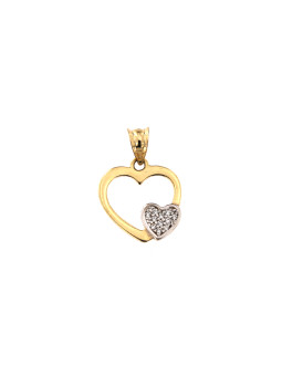 Yellow gold heart pendant...