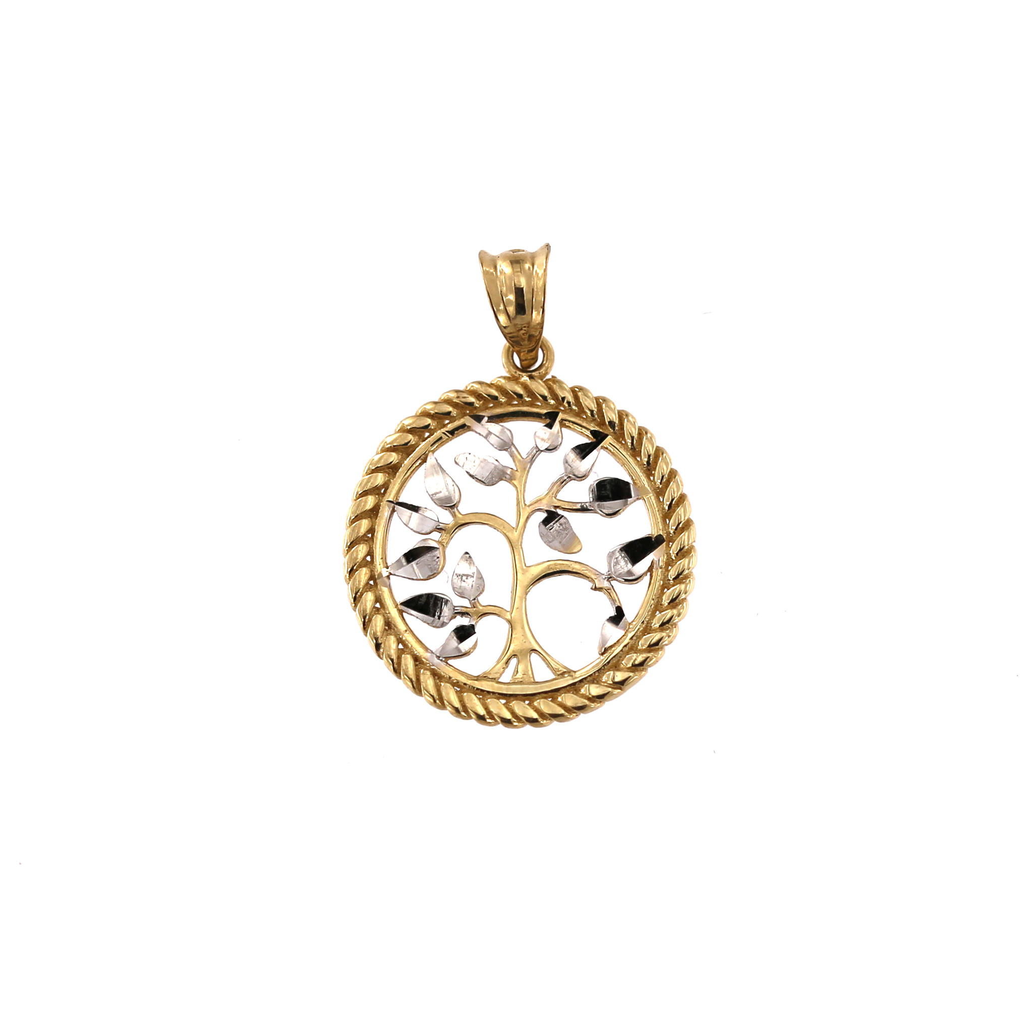 Yellow gold tree of life pendant AGT03-20