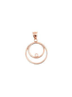 Rose gold zirconia pendant...