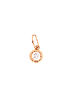 Rose gold zirconia pendant...