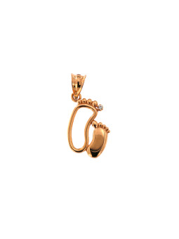 Rose gold foot pendant...