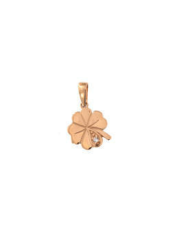 Rose gold four-leaf clover...