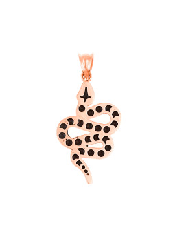 Rose gold snake pendant...