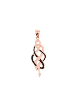 Rose gold snake pendant...