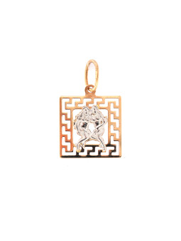 Rose gold Gemini pendant...