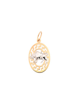 Rose gold Taurus pendant...