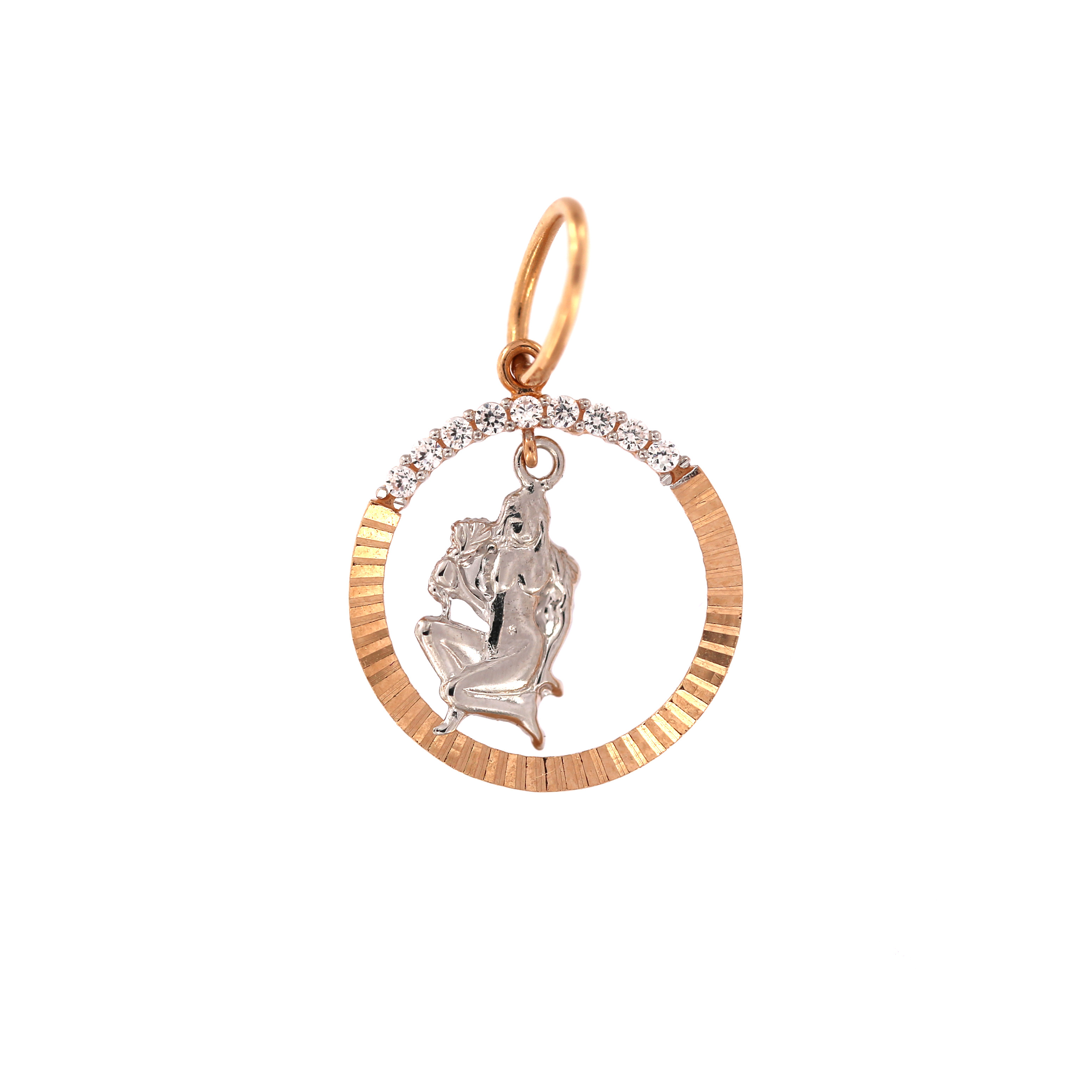 Rose gold zodiac sign Virgo pendant ARH-M-10