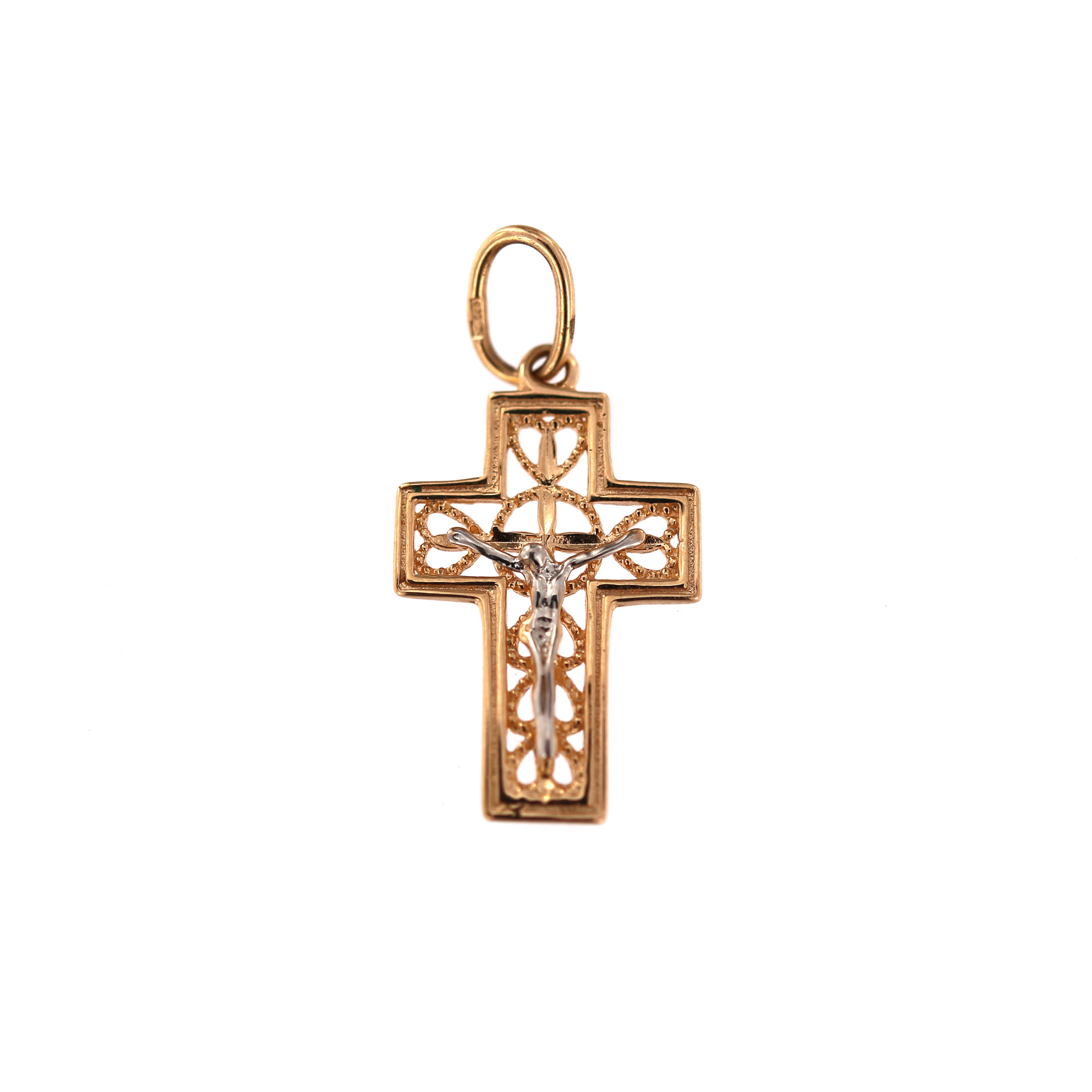 Rose gold cross pendant ARK01-36