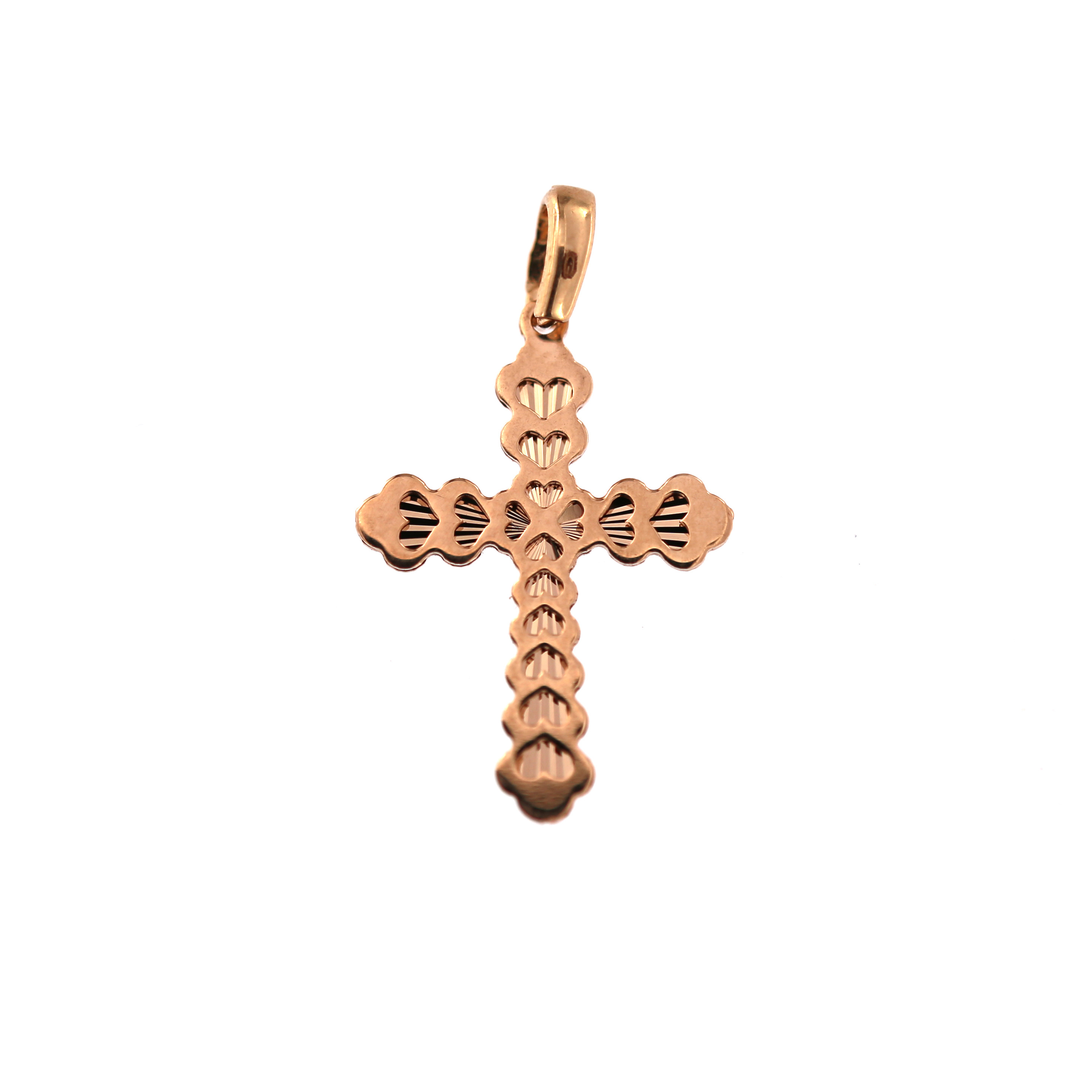 Rose gold cross pendant ARK02-50