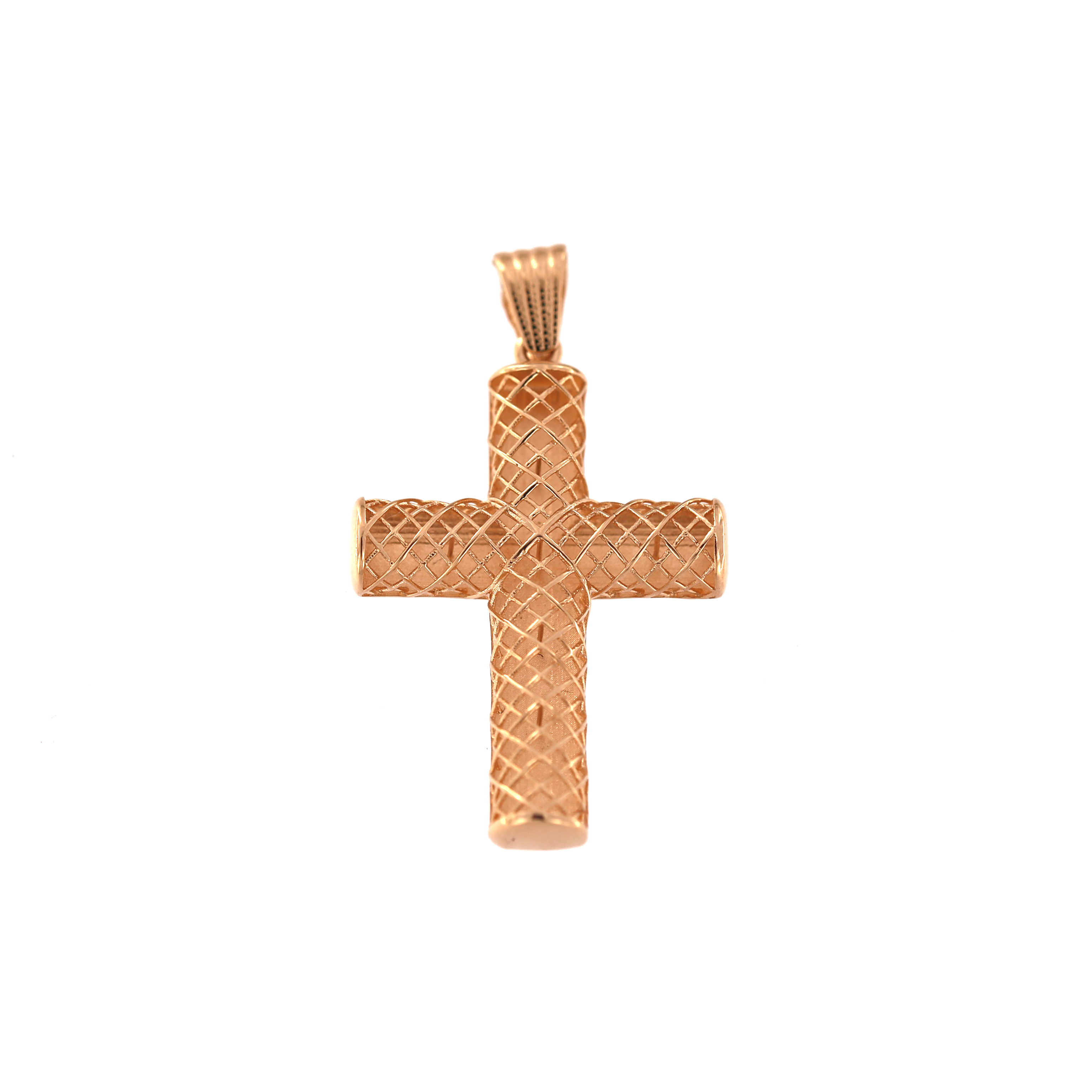 Rose gold cross pendant ARK02-64