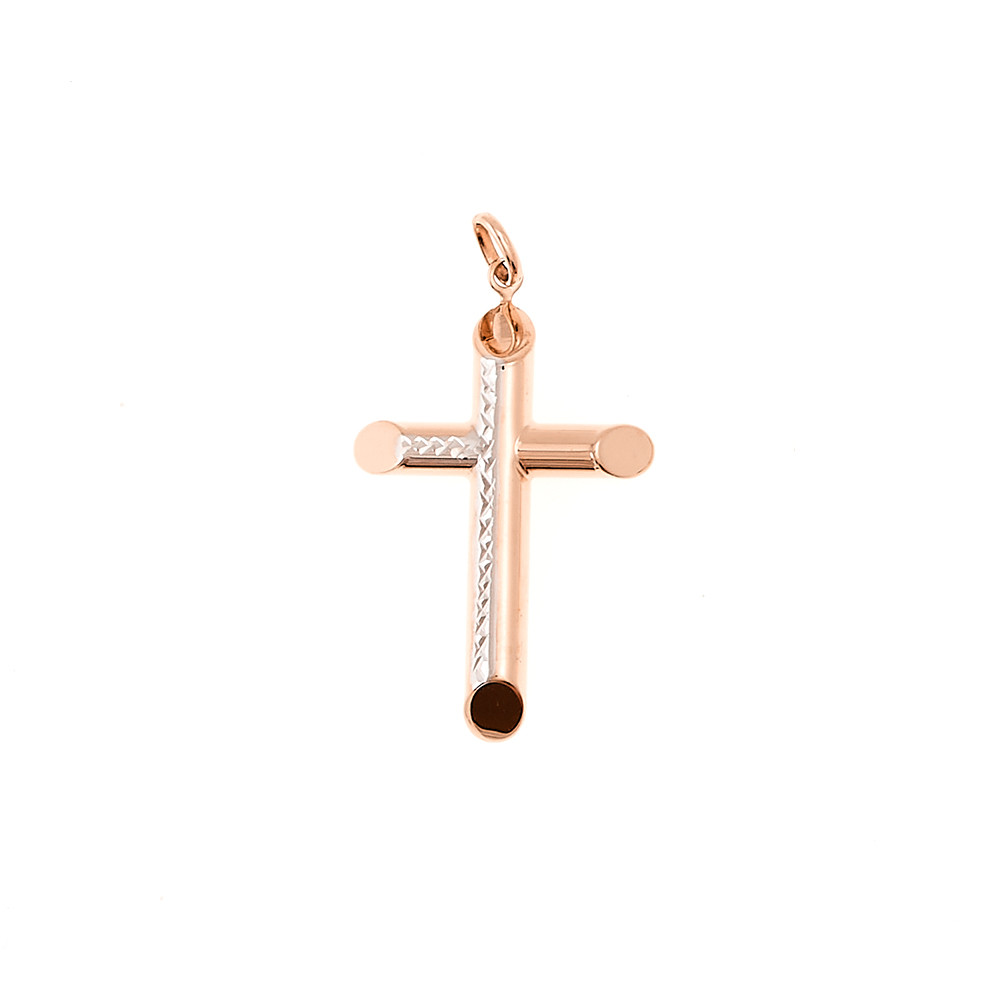 Rose gold cross pendant ARK02-70