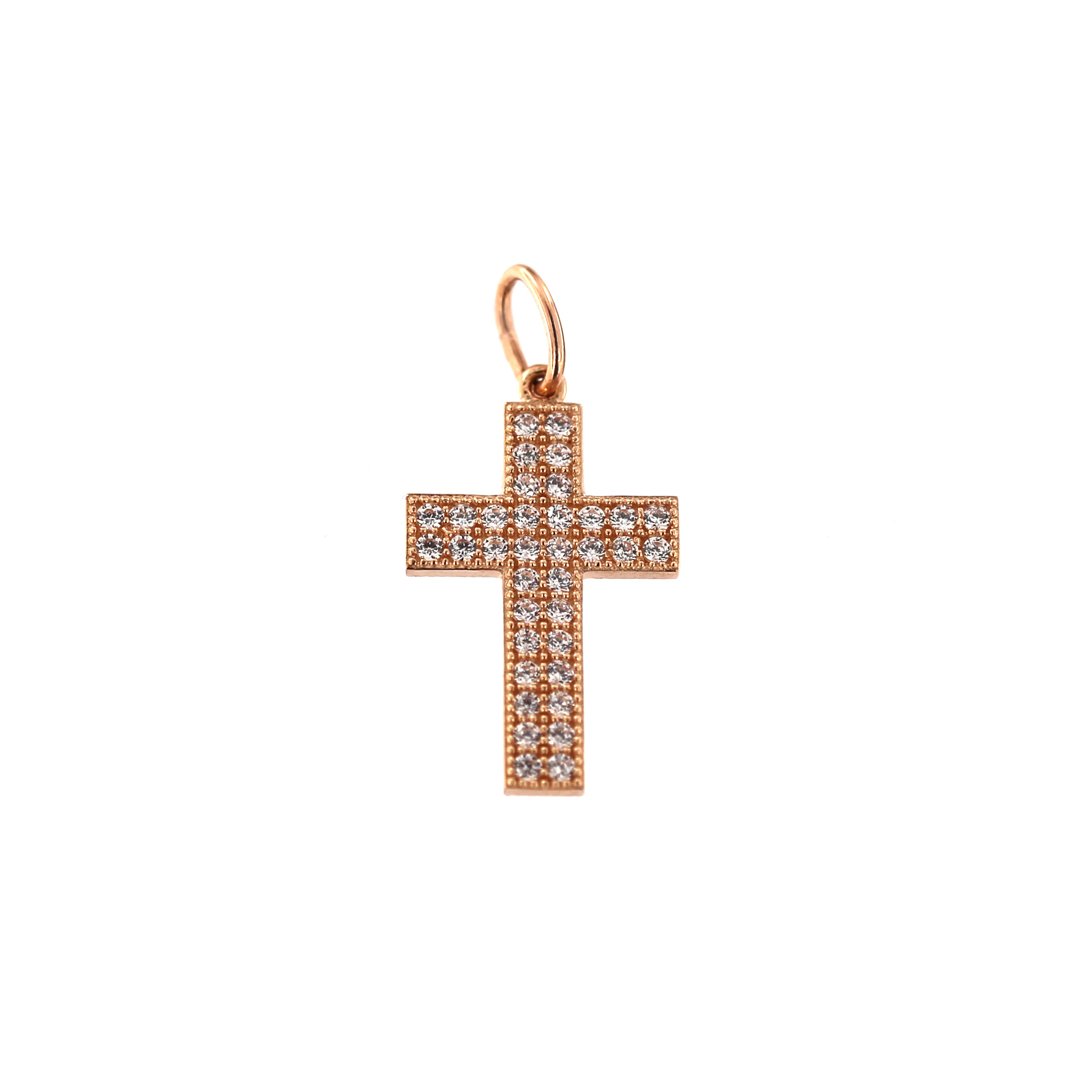 Rose gold cross pendant ARK04-45