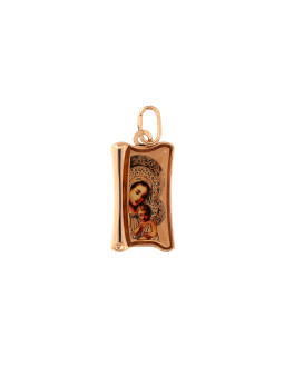 Rose gold icon pendant...