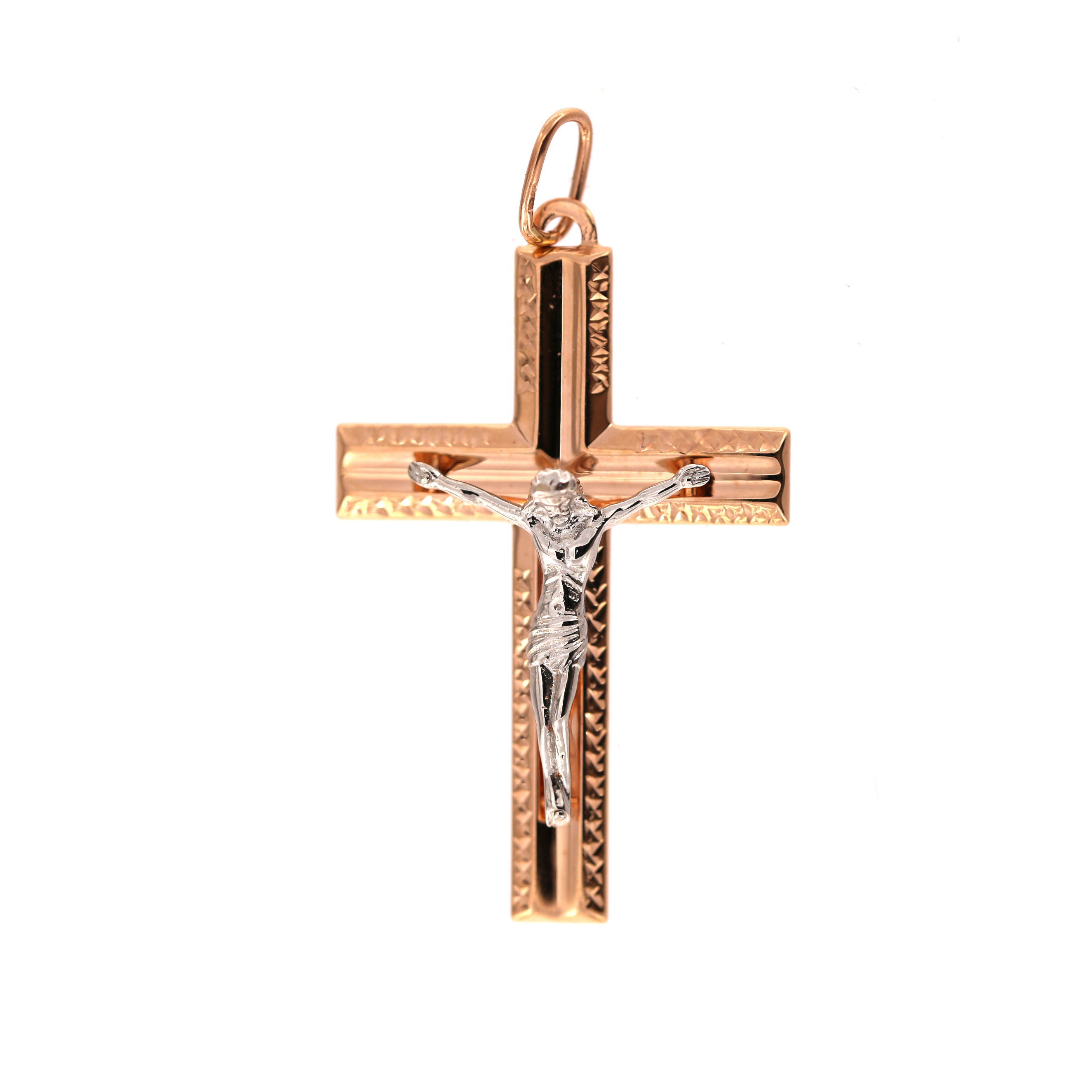 Rose gold cross pendant ARK01-37