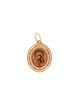Rose gold icon pendant...
