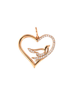 Rose gold heart pendant...