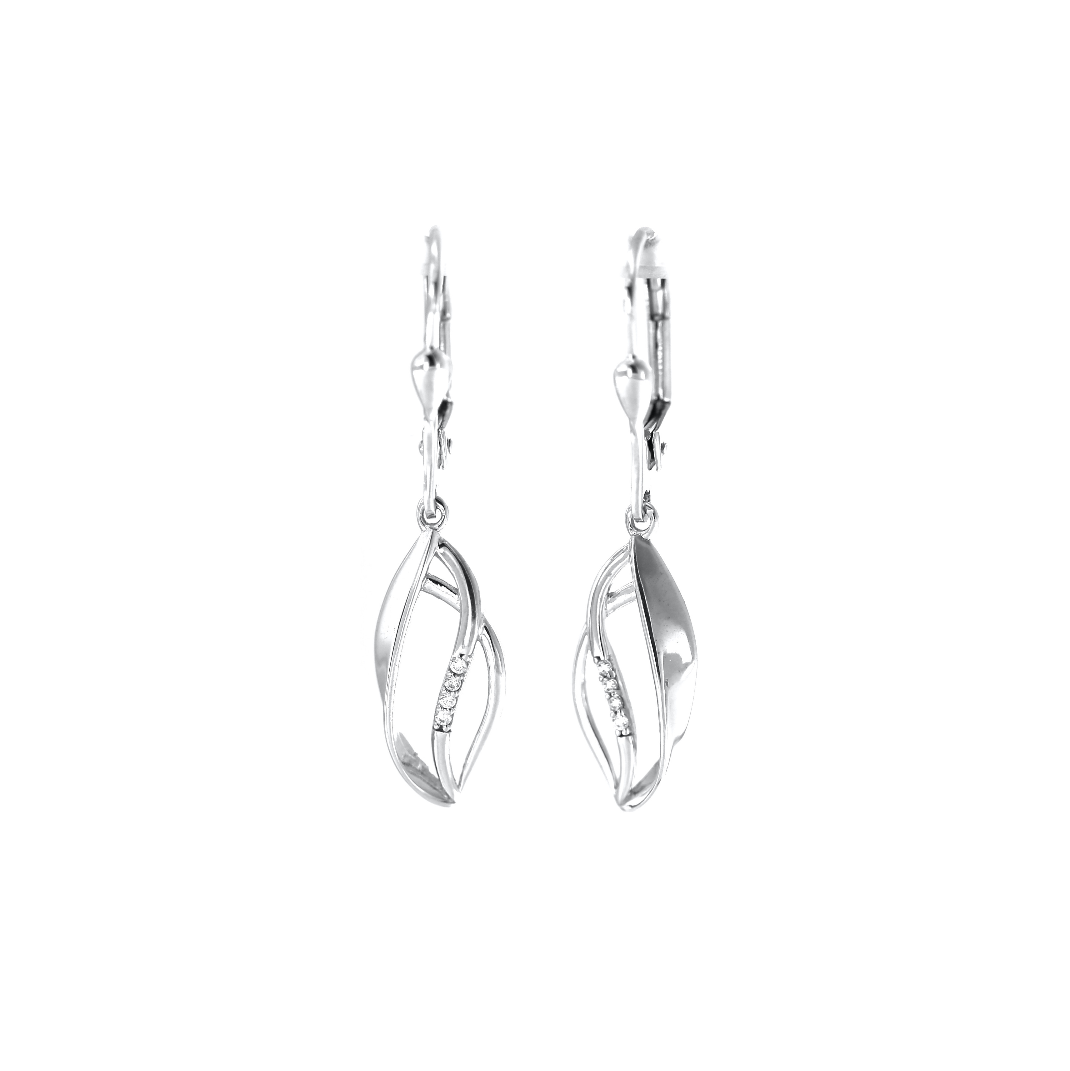 White gold drop earrings BBA03-07-03