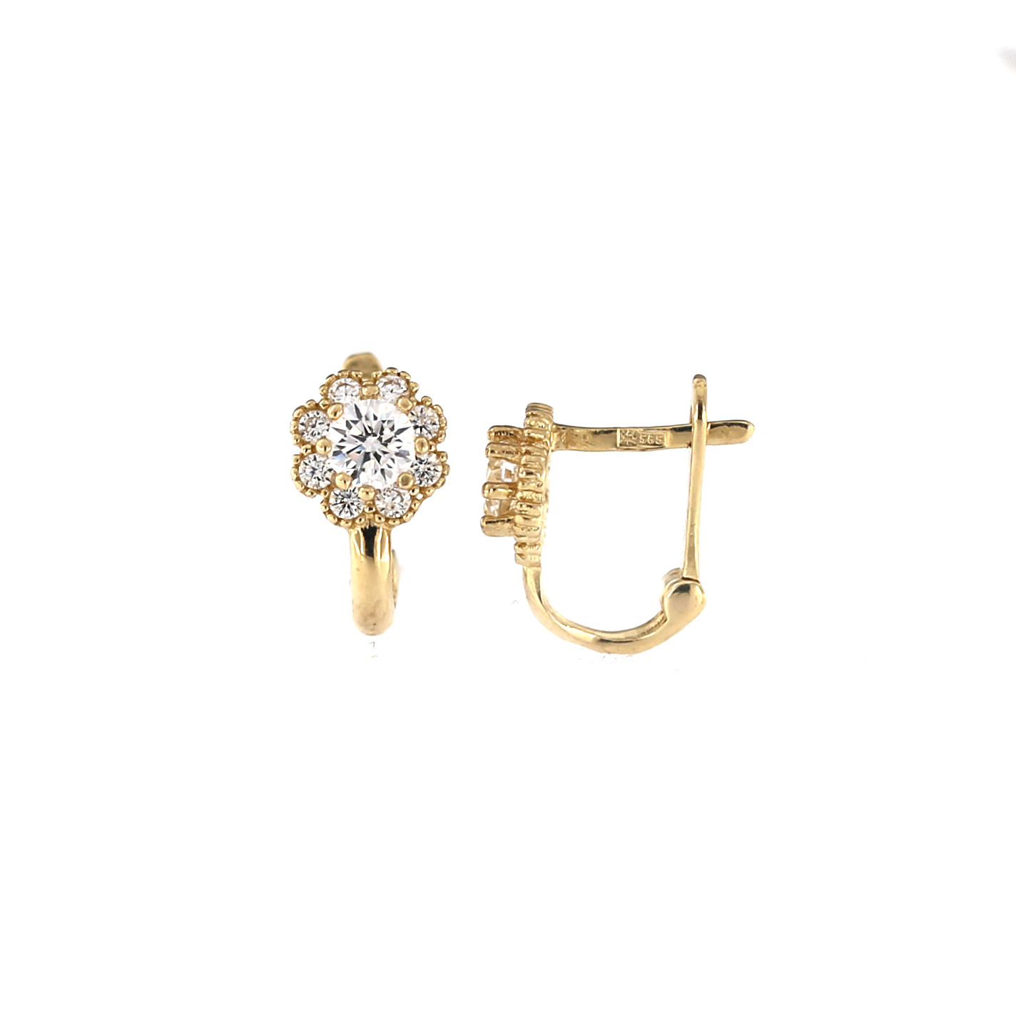 Yellow gold kids earrings BGA07-01-17