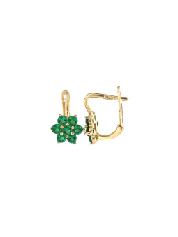 Yellow gold earrings for kids BGA07-01-19
