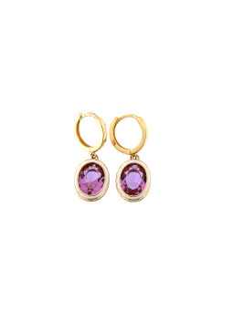 Yellow gold earrings with...