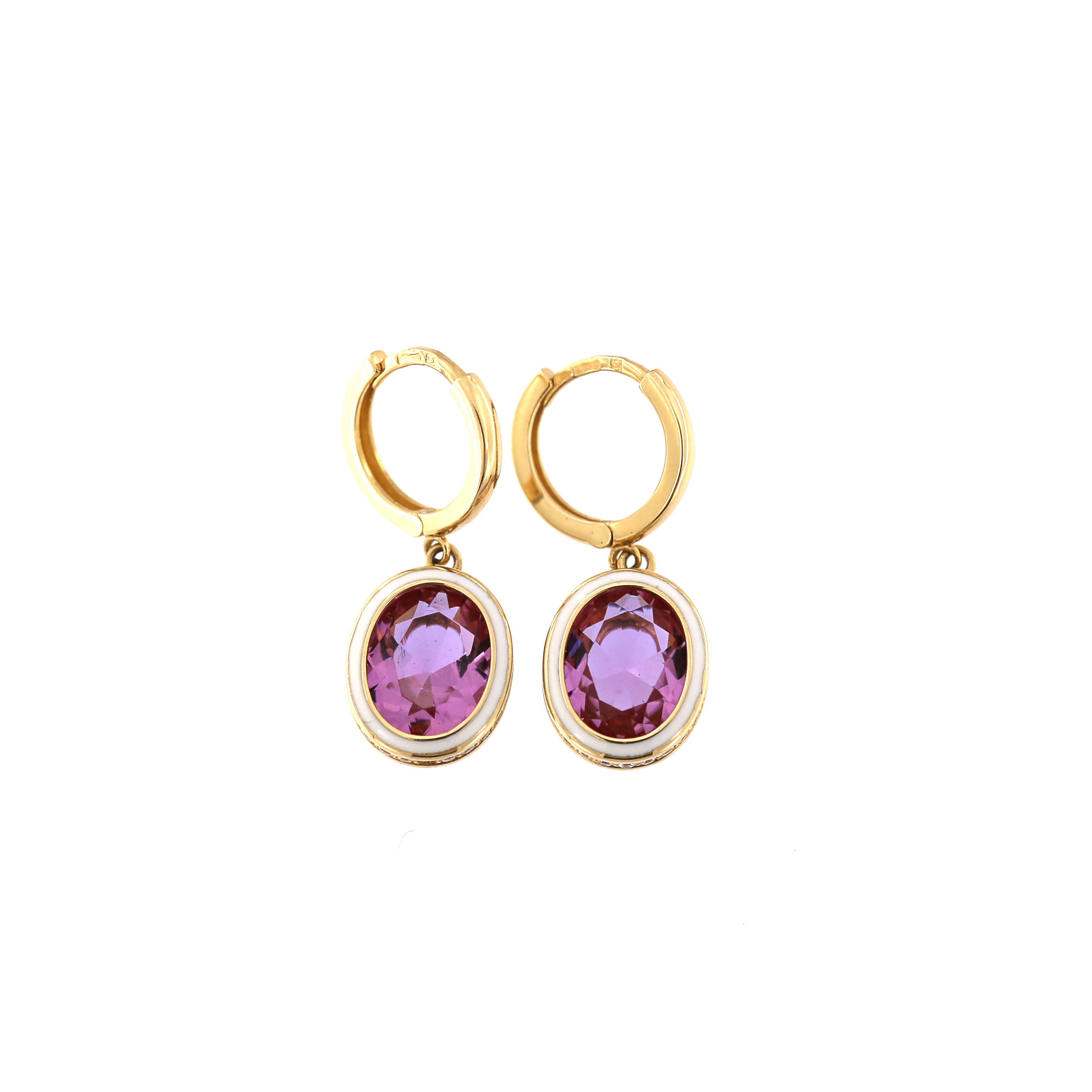 Yellow gold earrings with Zultanite BGA01-ZU-02