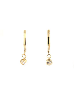 Yellow gold drop earrings...