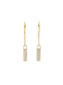 Yellow gold drop earrings...
