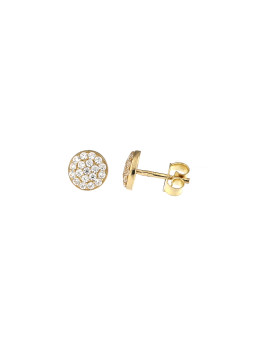 Yellow gold stud zirconia...