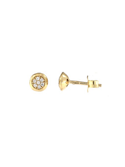 Yellow gold stud zirconia...