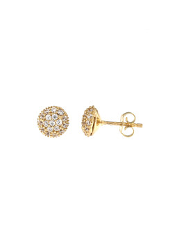 Yellow gold stud zirconia...