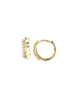 Yellow gold hoop earrings...