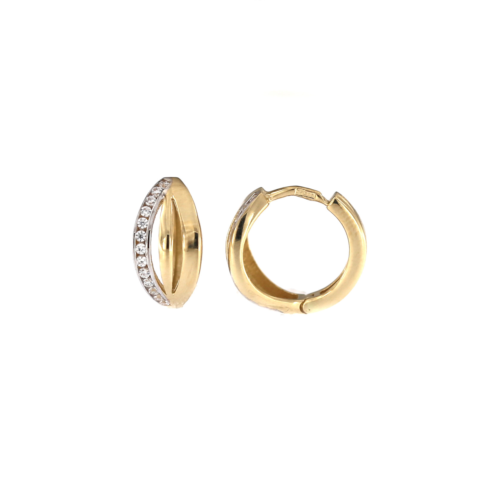 Yellow gold hoop earrings BGR01-03-19