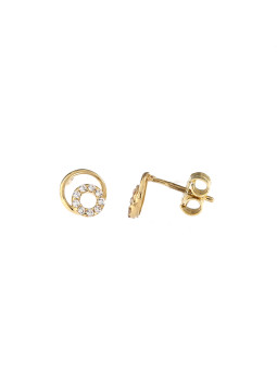 Yellow gold stud earrings...