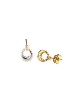 Yellow gold stud earrings...