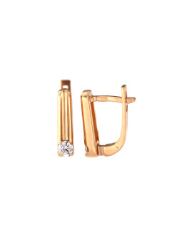 Rose gold zirconia earrings...