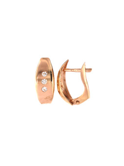 Rose gold zirconia earrings...