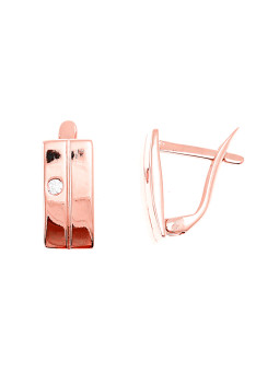 Rose gold zirconia earrings...