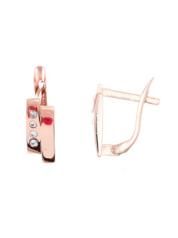 Rose gold zirconia earrings...