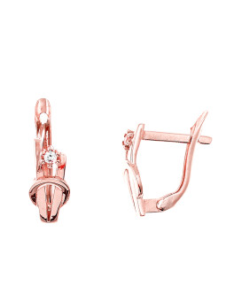 Rose gold zirconia earrings...