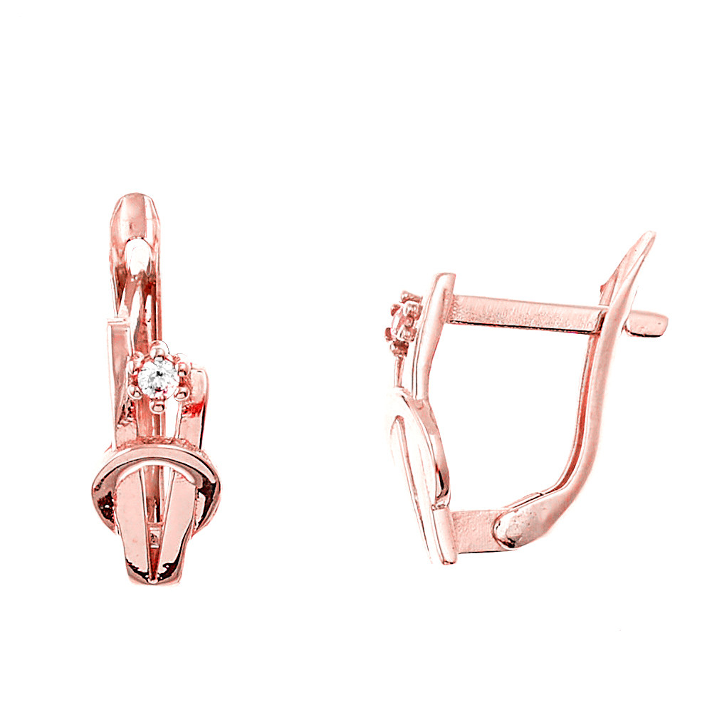 Rose gold zirconia earrings BRA04-09-19