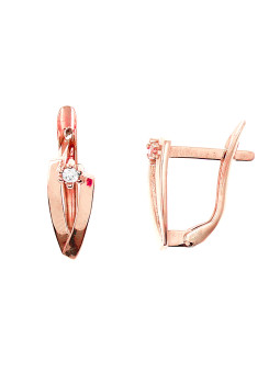 Rose gold zirconia earrings...