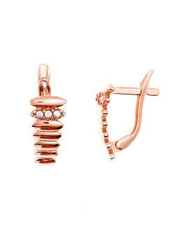 Rose gold zirconia earrings...