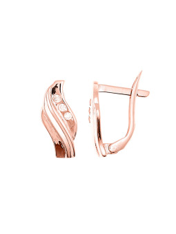 Rose gold zirconia earrings...