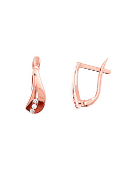Rose gold zirconia earrings...